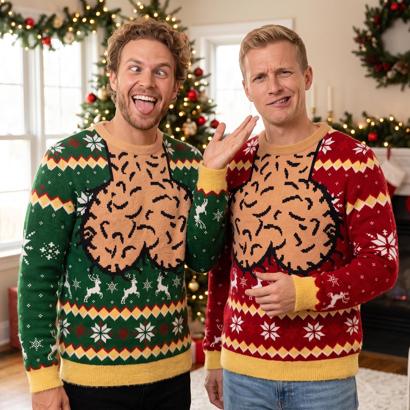 Meme Ugly Sweater,Funny Jingle Balls Christmas Ugly Sweater Women Chest Cleavage Ugly Sweater