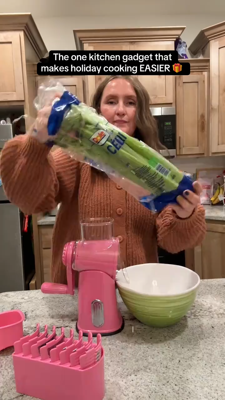 Rotary Cheese Grater with Handle - Vegetable Shredder