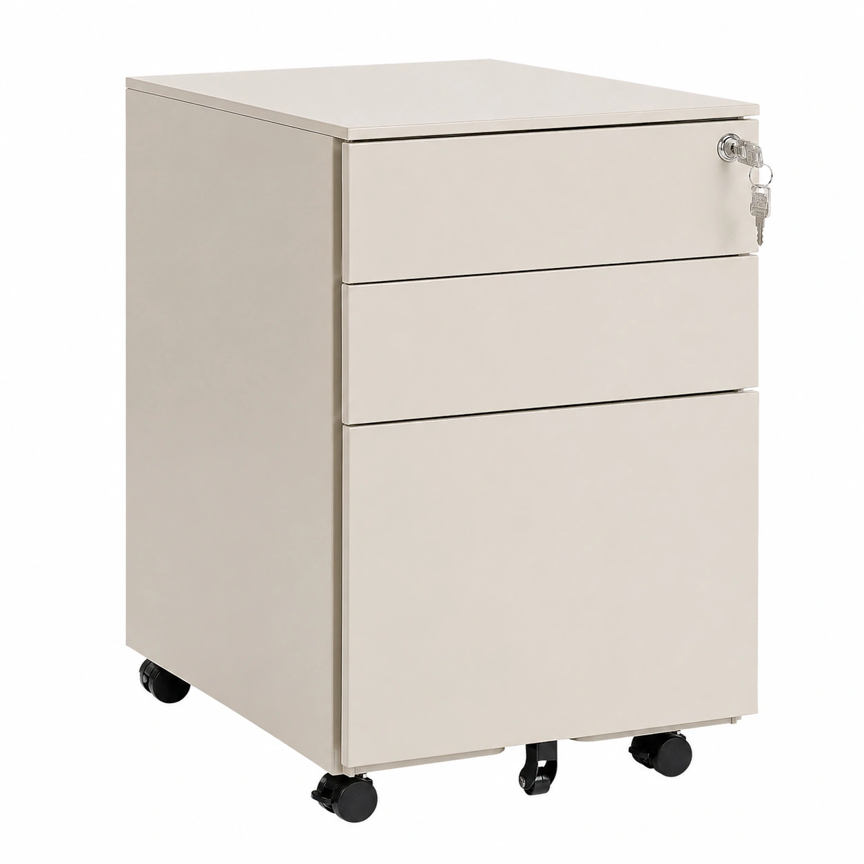 Cajonera de Oficina Metálica con Ruedas y Sistema de Seguridad Integrado-ordervoro