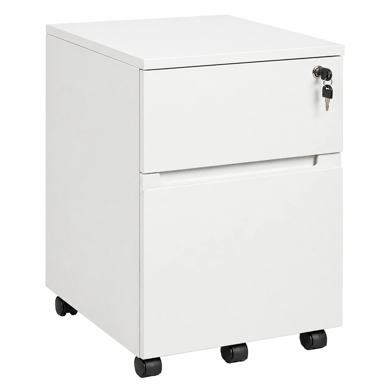 Cajonera de Oficina Compacta con Ruedas y Cerradura Integrada Dise?o Minimalista-ordervoro
