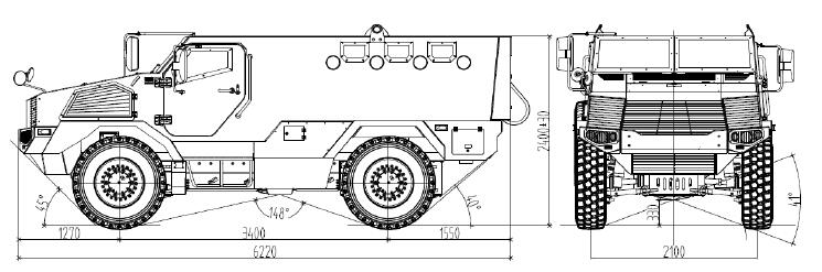  ES-5160 MRAP Vehicle (Mine-Resistant Ambush Protected) 