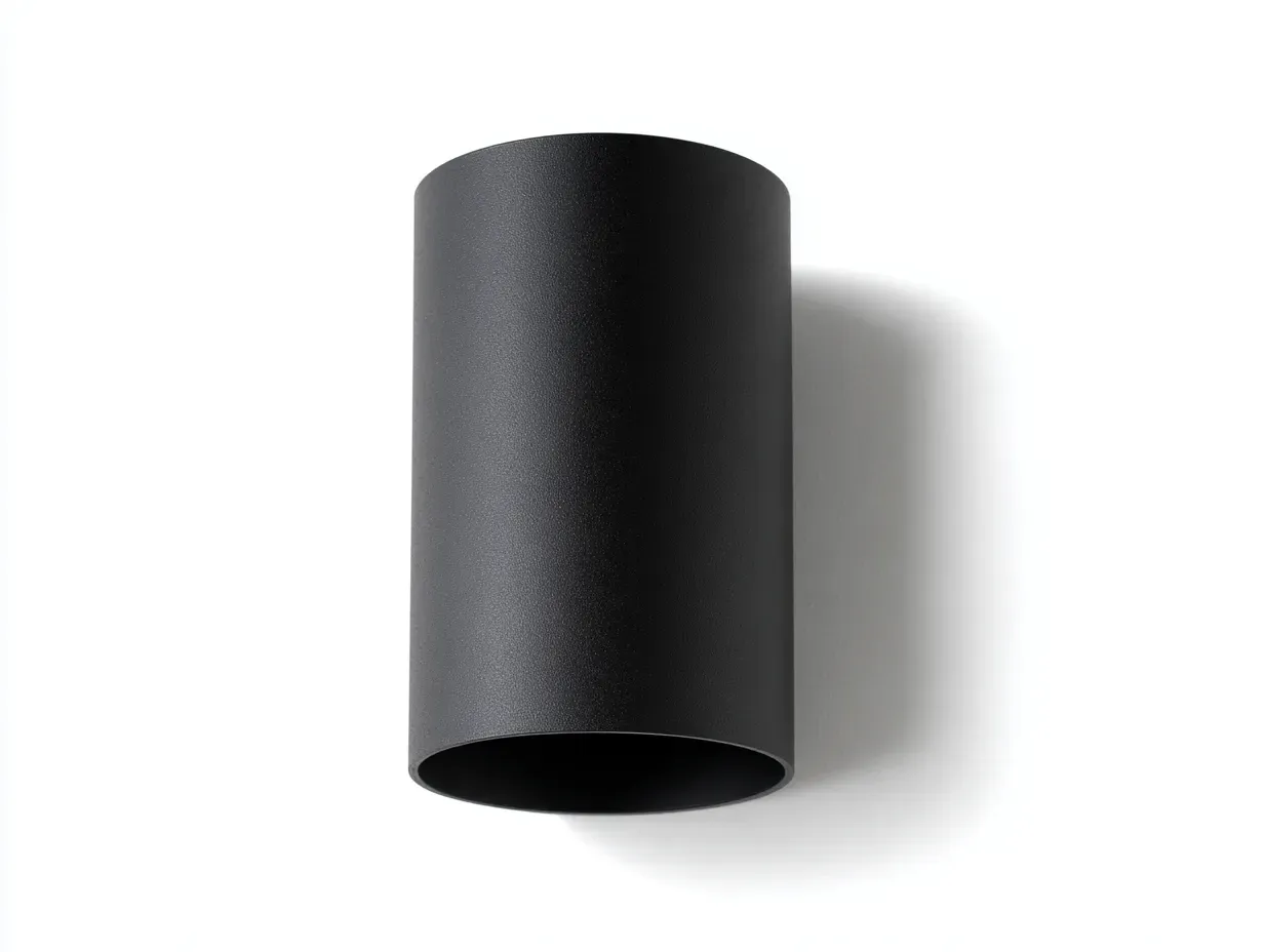 Aplique de exterior cilíndrico de aluminio 10x11x24 cm - negro - línea depurada para iluminación de fachada-Noriiahaus