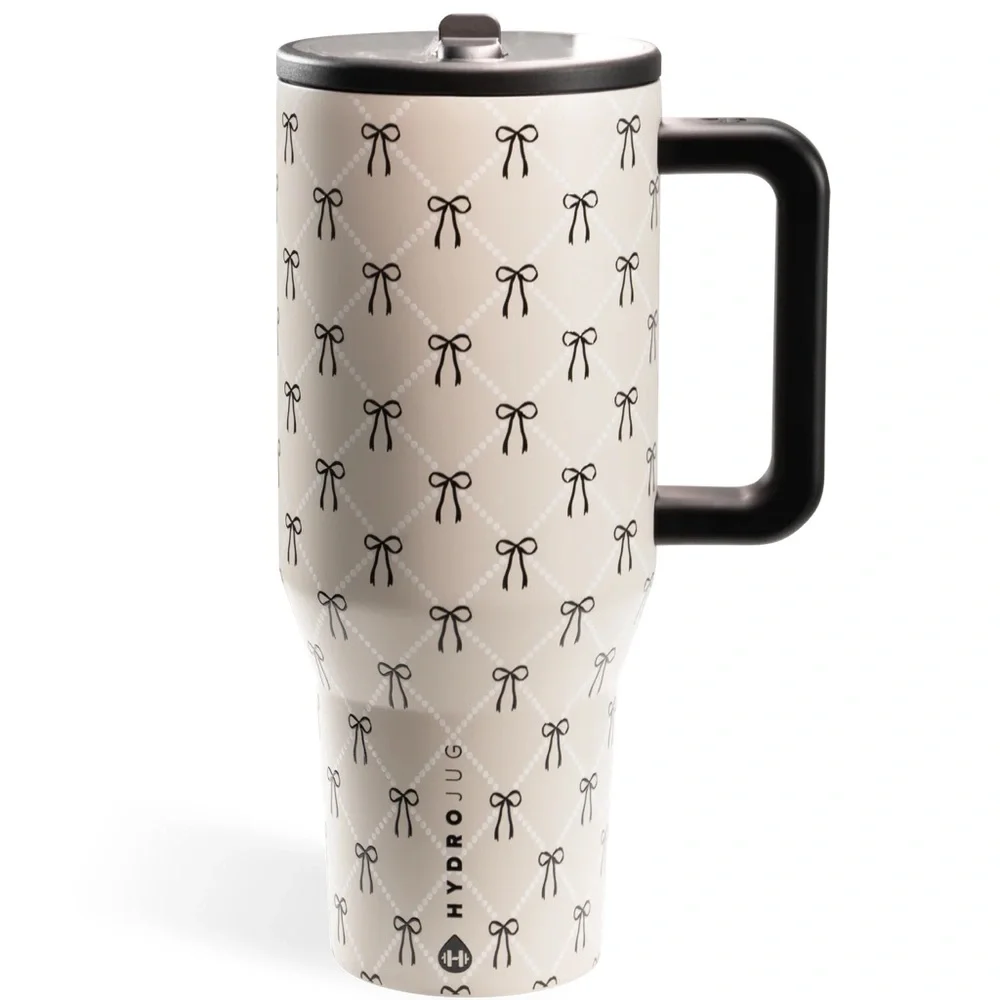 Leak-Proof Insulated Tumbler with Flip Straw & Cup Holder Fit Flasks Lid Drinkware