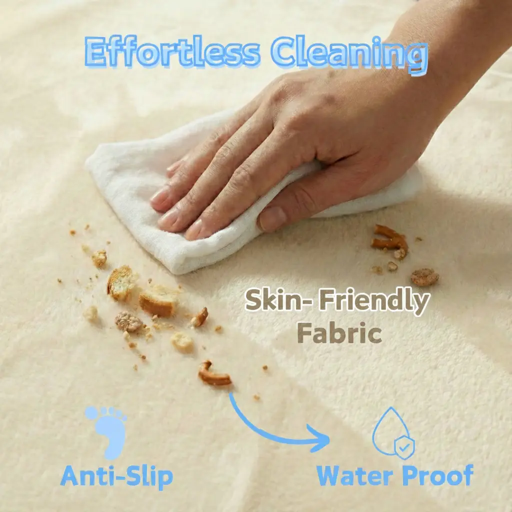 ✨Ultra Soft Memory Foam Play Mat 1.3'' Thick Non-Slip Crawling Mat