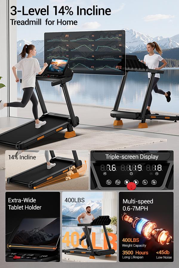 3-in-1 Foldable Treadmill with Incline, Folding Treadmill for Home, 3HP Electric Running Machine, Quiet Running Machine for Office Gym, Screen Display 3-in-1 Foldable Treadmill with Incline, Folding Treadmill for Home, 3HP Electric Running Machine, Quiet Running Machine for Office Gym, Screen Display