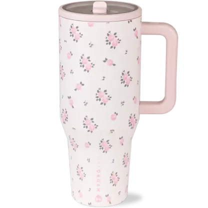 Leak-Proof Insulated Tumbler with Flip Straw & Cup Holder Fit Flasks Lid Drinkware
