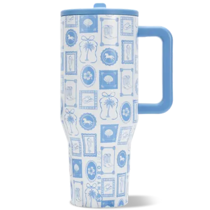 Leak-Proof Insulated Tumbler with Flip Straw & Cup Holder Fit Flasks Lid Drinkware