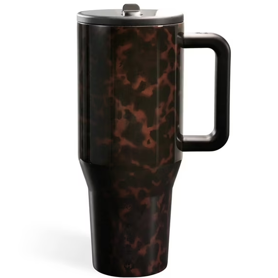 Leak-Proof Insulated Tumbler with Flip Straw & Cup Holder Fit Flasks Lid Drinkware
