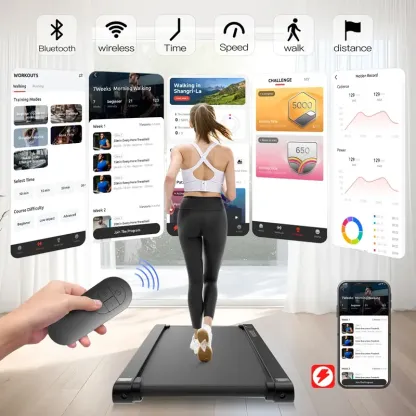 Walking Vibration Pad P1,Vibrating Plate, Remote Control & APP, Lightweight Under Desk Treadmills For Home & Office,Servo Motor Technology, 3 in 1 Portable Walking Pad Treadmill, 22 Lbs Fitness Equipment