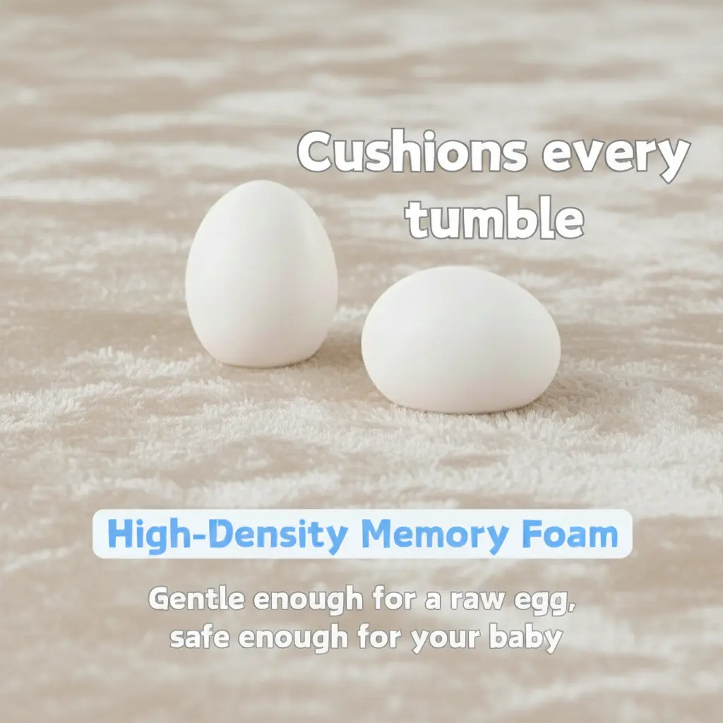 ✨Ultra Soft Memory Foam Play Mat 1.3'' Thick Non-Slip Crawling Mat