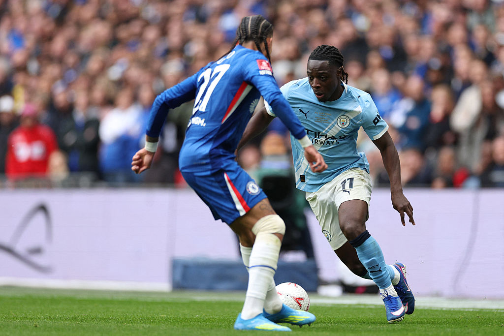 Semenyo executing the backheel finish