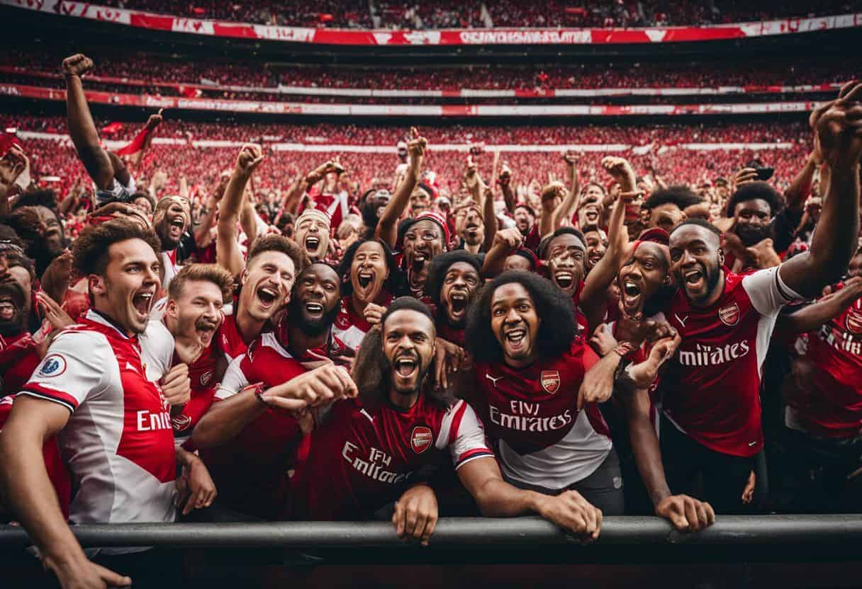 Arsenal Fans Celebrating
