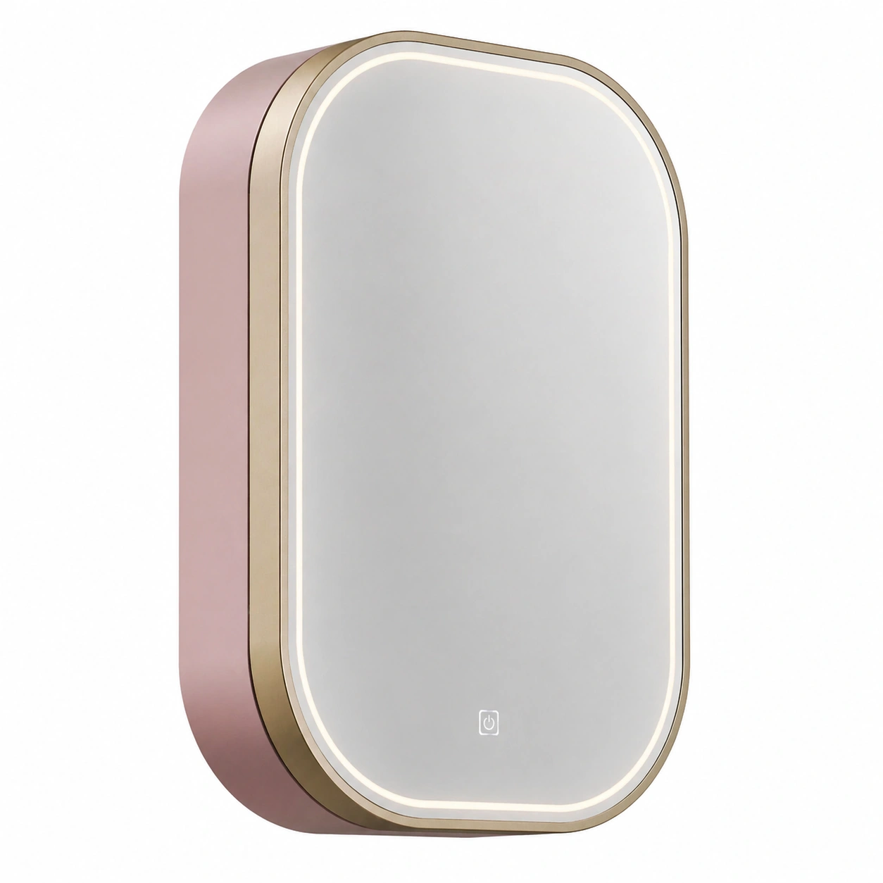 Armario de bano con espejo LED de pared diseno moderno 60x60 cm Gris-loftvia