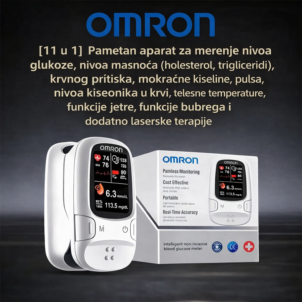 🔥 Omron™ predstavlja novi neinvazivni pametni uređaj za praćenje nivoa glukoze 🔥 Proizvedeno u SAD-u 🔥