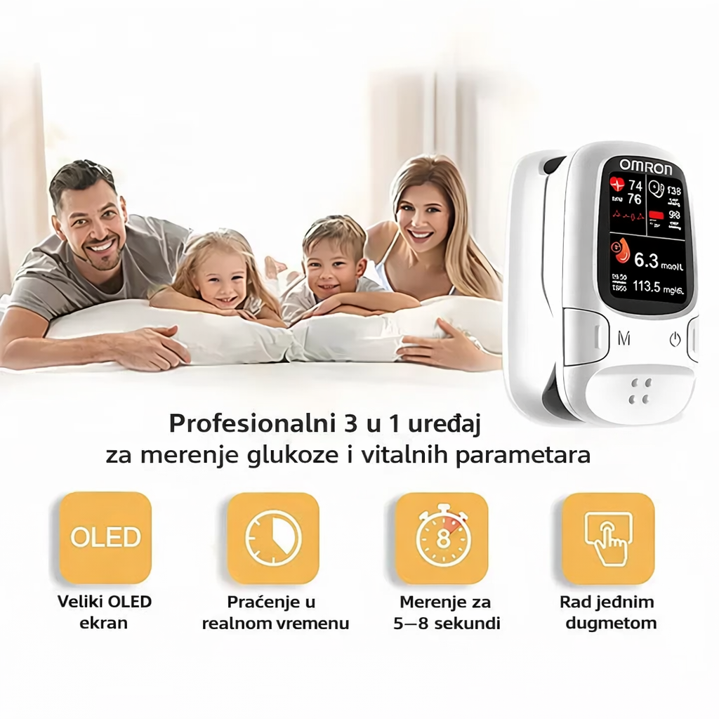 🔥 Omron™ predstavlja novi neinvazivni pametni uređaj za praćenje nivoa glukoze 🔥 Proizvedeno u SAD-u 🔥