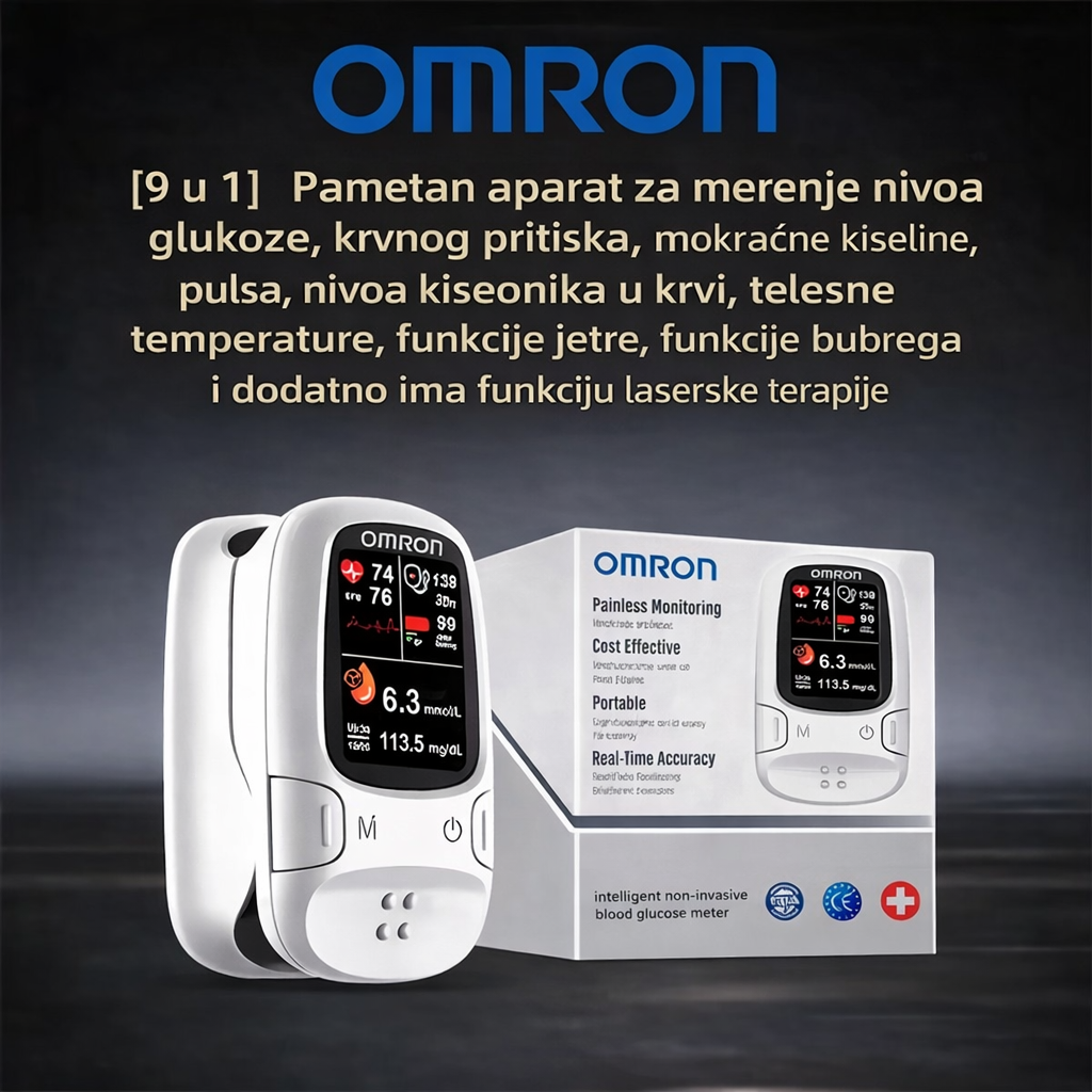 🔥 Omron™ predstavlja novi neinvazivni pametni uređaj za praćenje nivoa glukoze 🔥 Proizvedeno u SAD-u 🔥