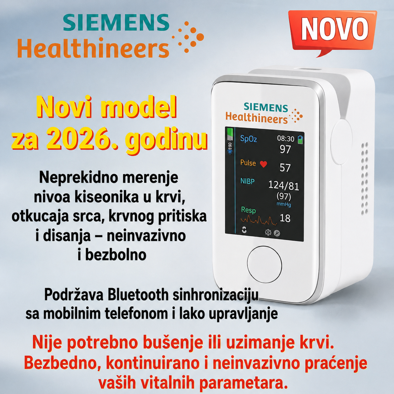🔥2025 3.0 – Интелигентни монитор здравља, вишефункционални уређај за праћење шећера у крви👨‍⚕️