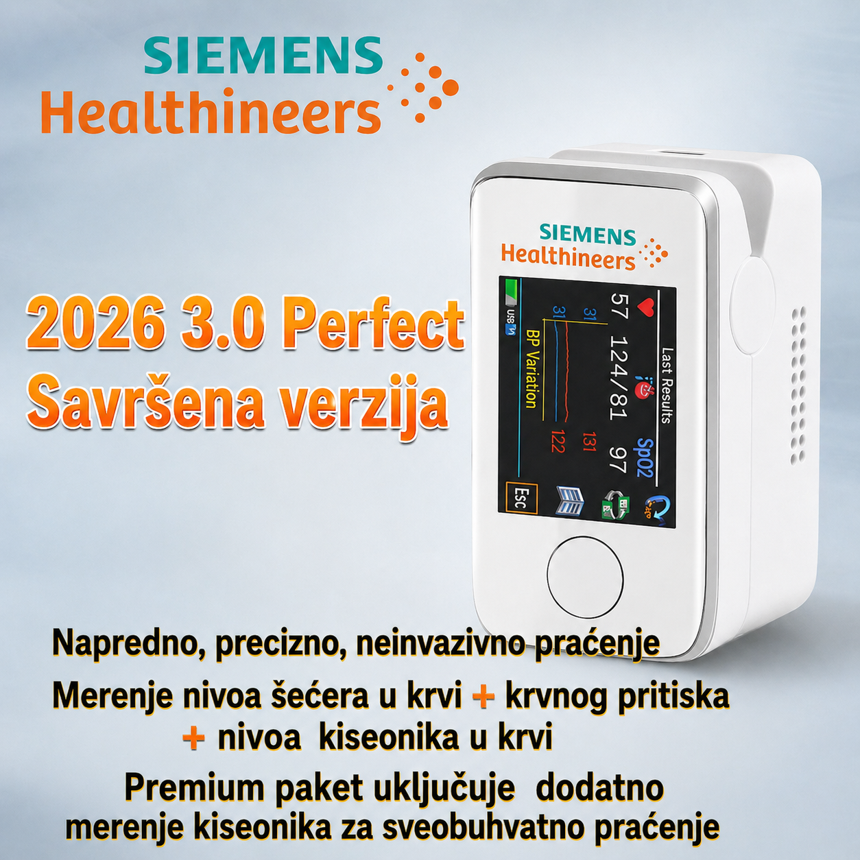🔥2026 3.0 – Inteligentni monitor zdravlja, višenamenski uređaj za praćenje šećera u krvi👨‍⚕️