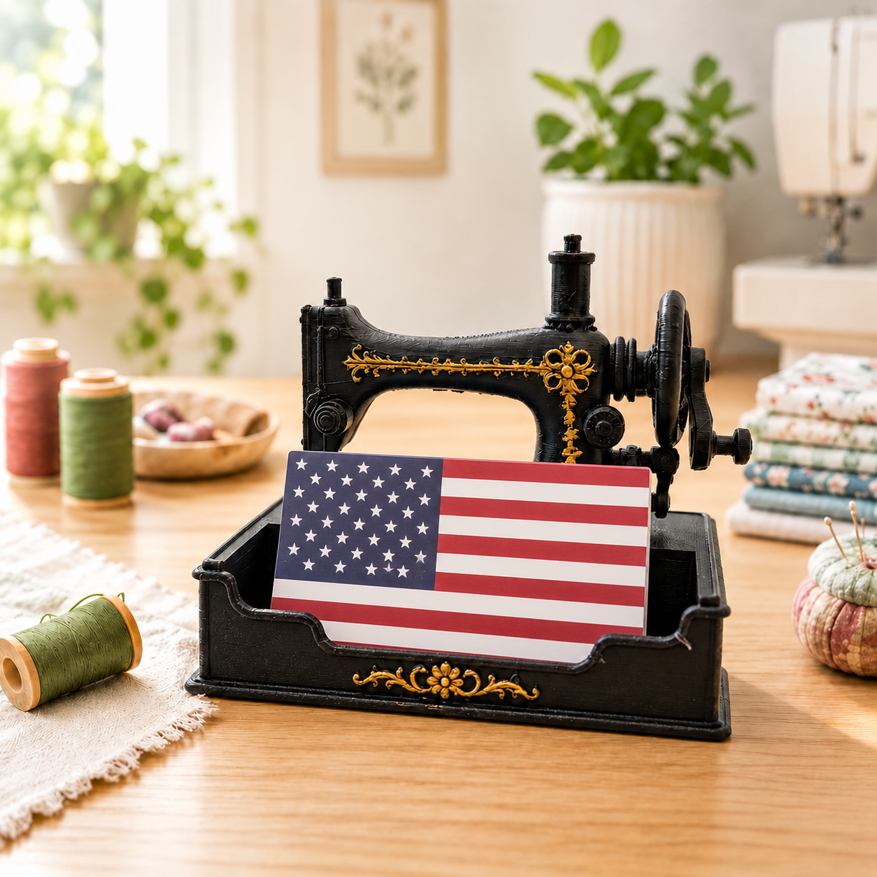 🎁Last Day 60% OFF - Antique Sewing Machine Business Card Holder
