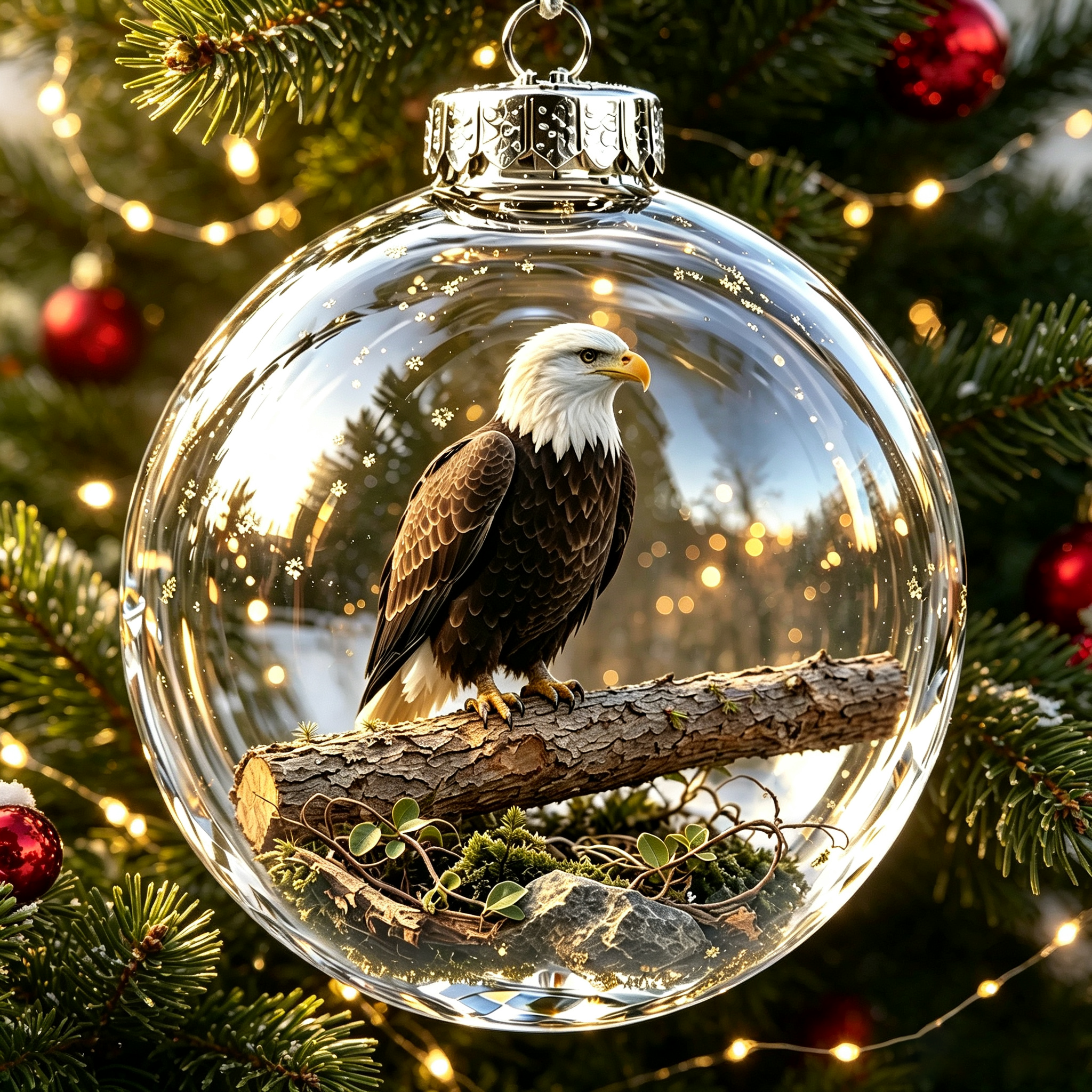 Bald Eagle Christmas Ornament