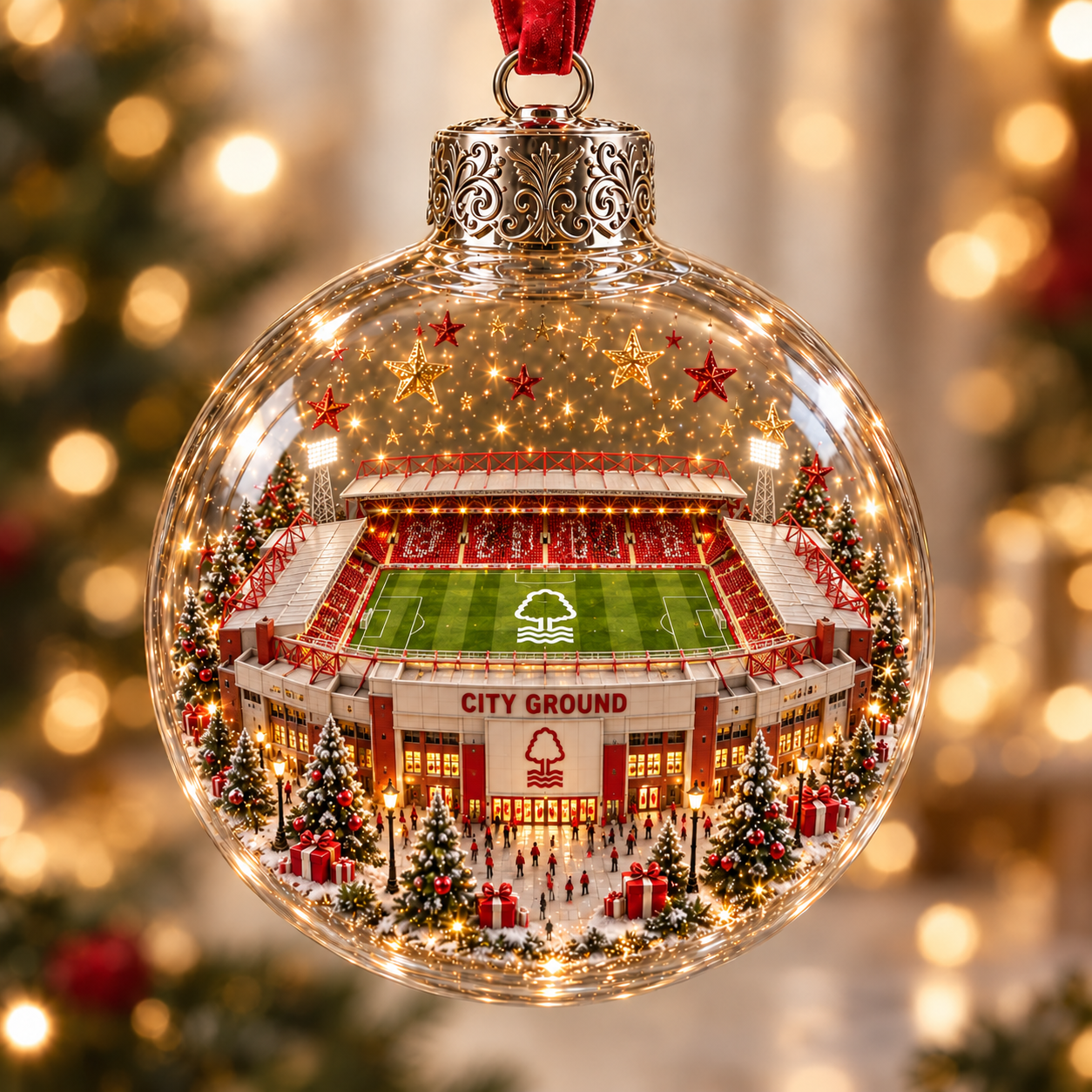 ⚽🎄 Bring the Stadium Home — Light-Up Football Stadium Christmas Ornament