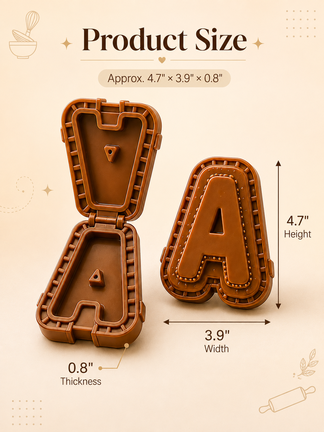 ⏳ Last Day 49% OFF –🎄A–Z Alphabet Mini Pie Mold Collection | 26 Reusable Letter Molds for Spelling Names, Learning Through Play & Making Filled Mini Pies🥧✨
