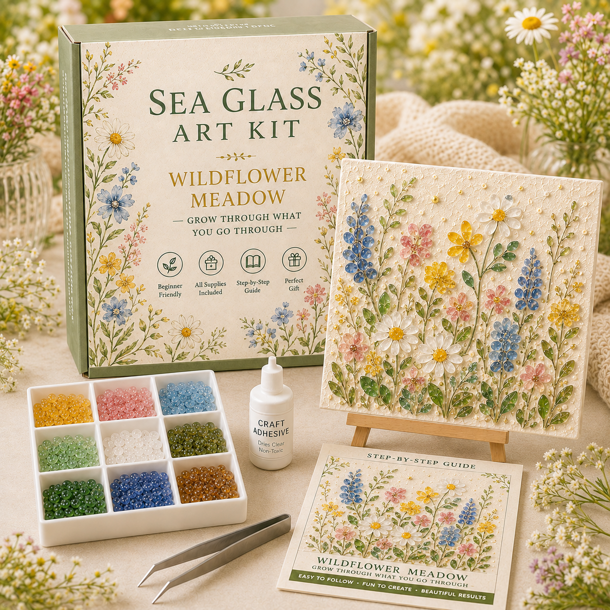 🌸 Bloom & Garden Sea Glass Art Kit Collection 