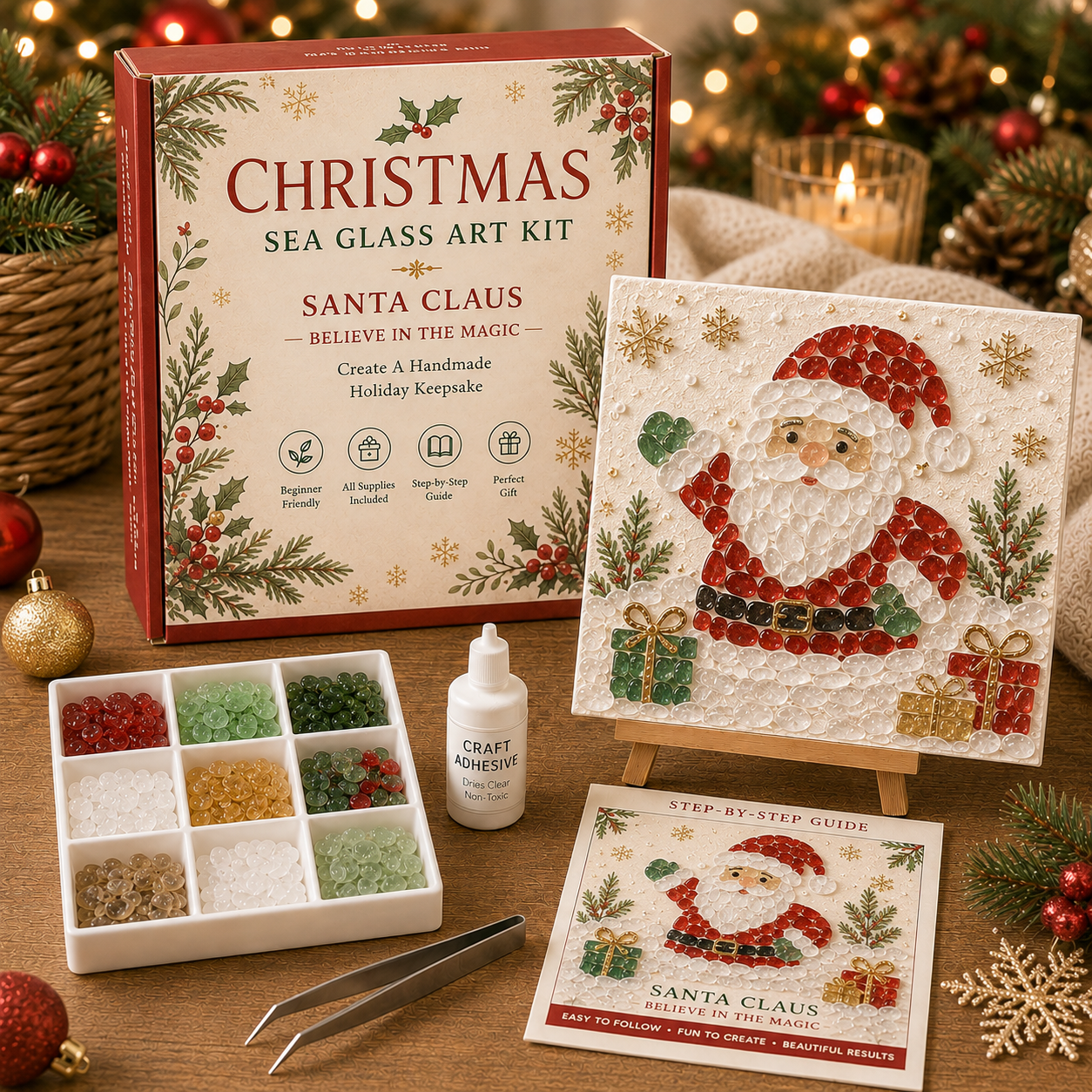 🎄Christmas Sea Glass Art Kit Collection ✨