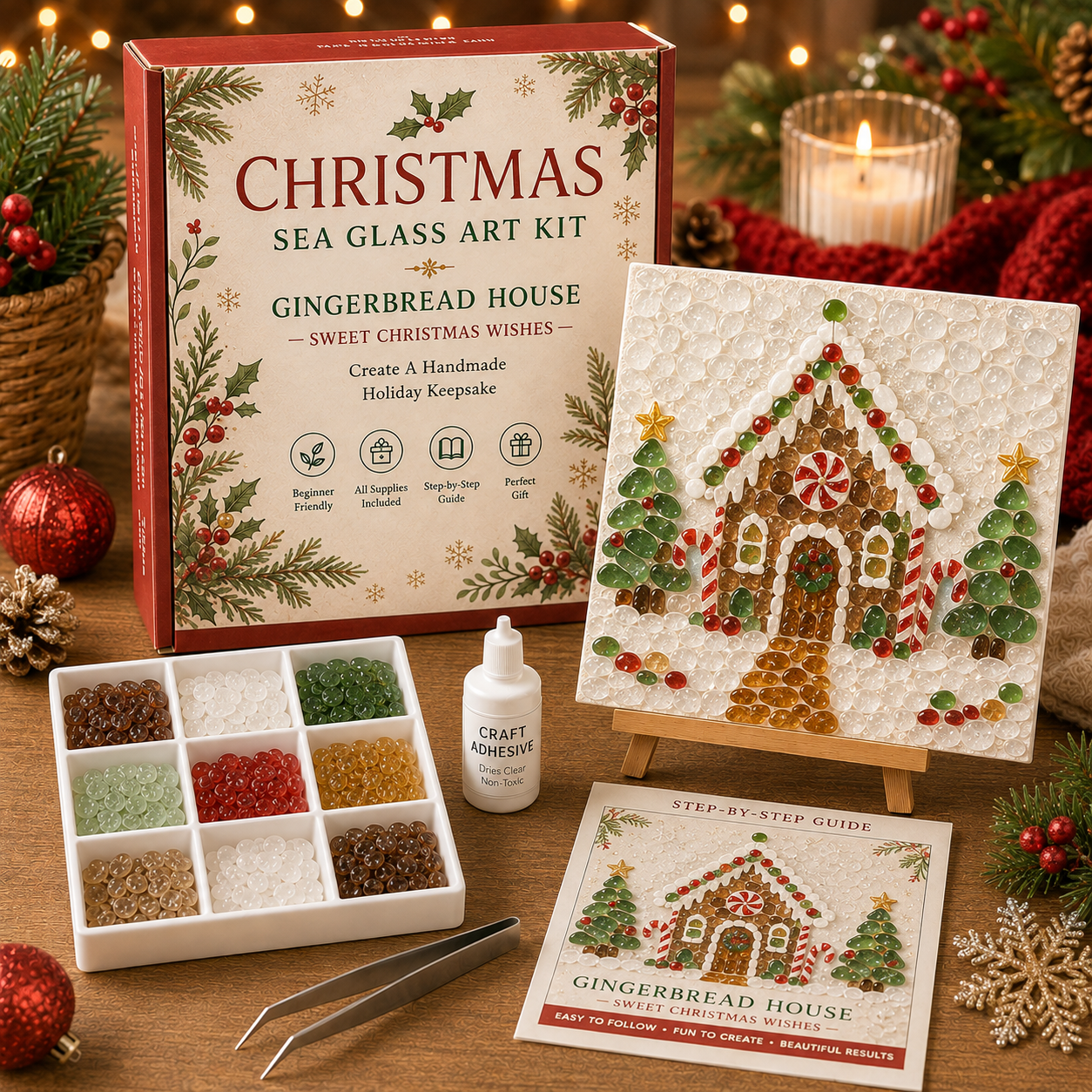 🎄Christmas Sea Glass Art Kit Collection ✨