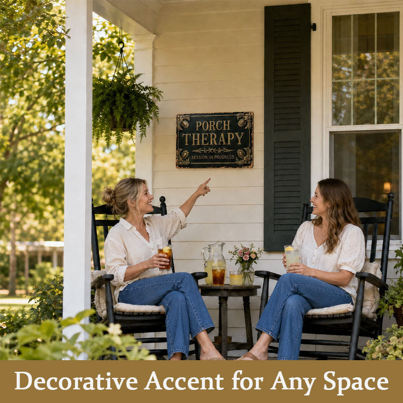 “Porch Therapy” Metal Sign