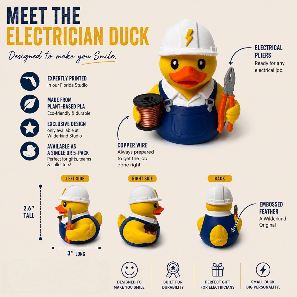Electrician Duck Collectible Figurine