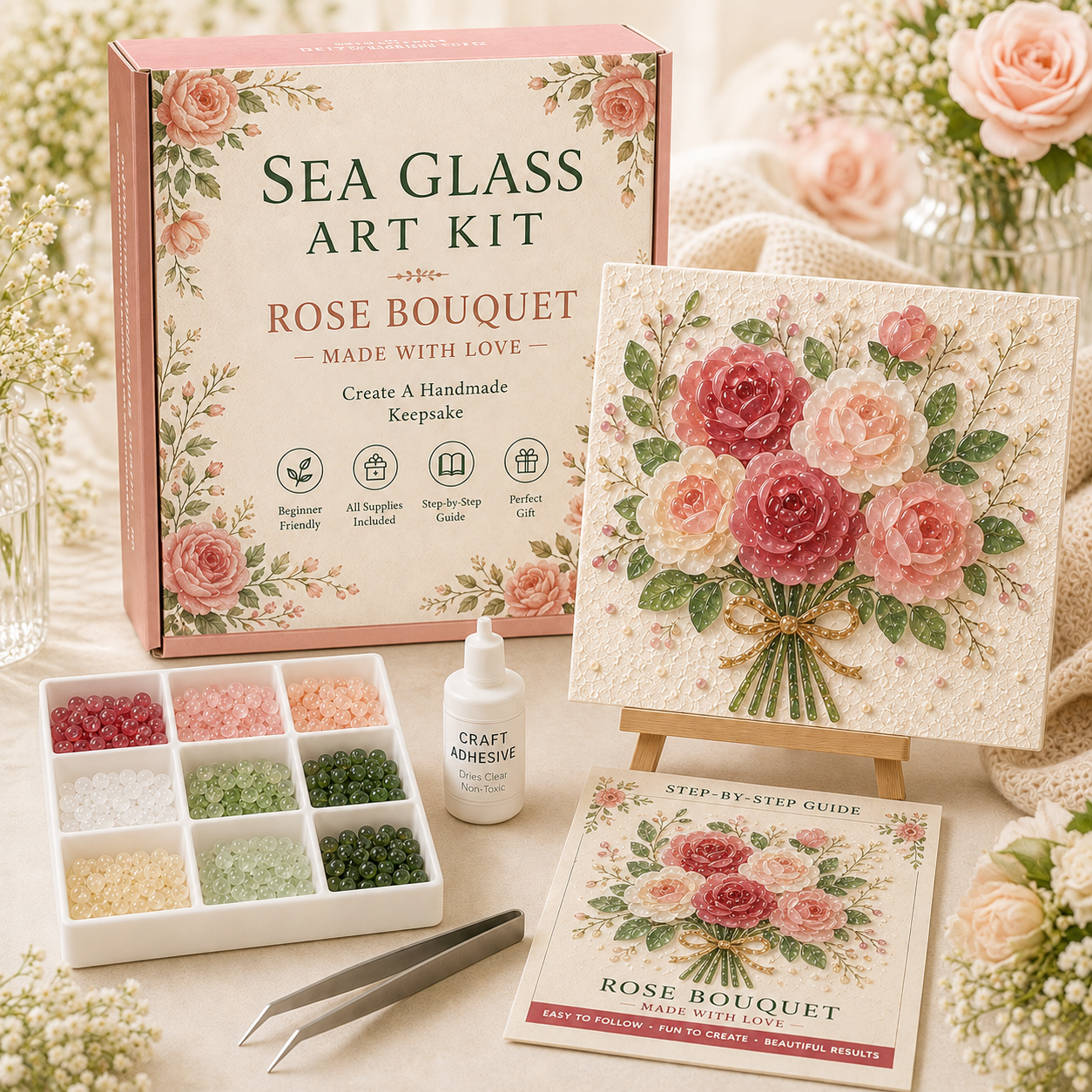 🌸 Bloom & Garden Sea Glass Art Kit Collection 