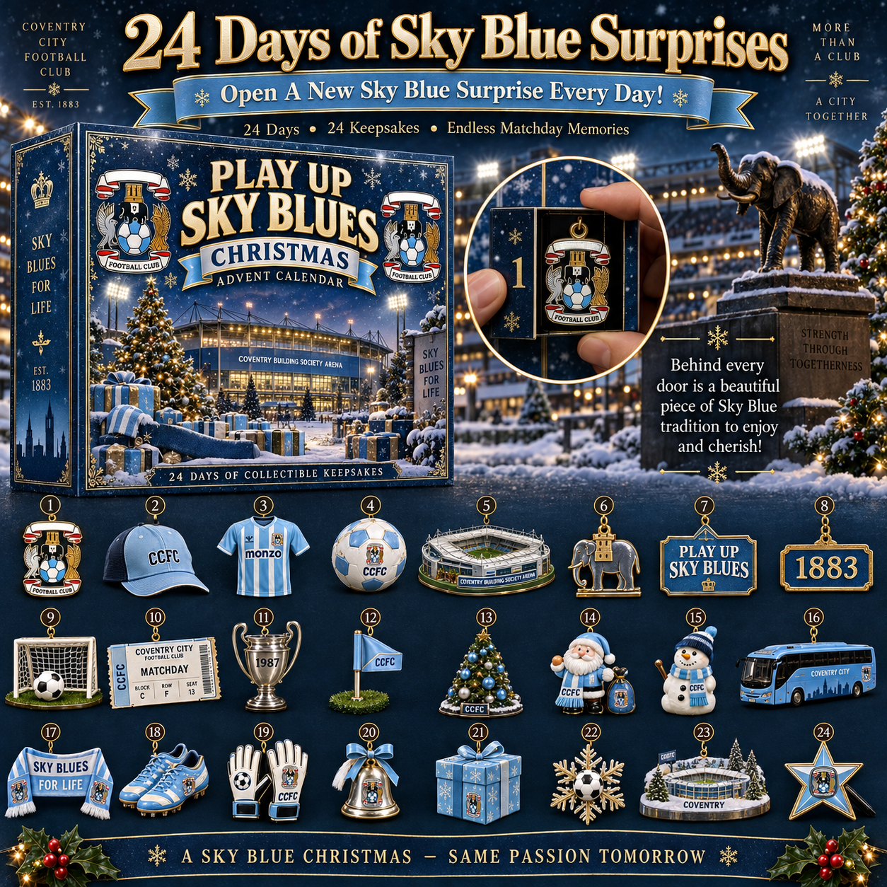 🎄 Play Up Sky Blues! Football Christmas Advent Calendar
