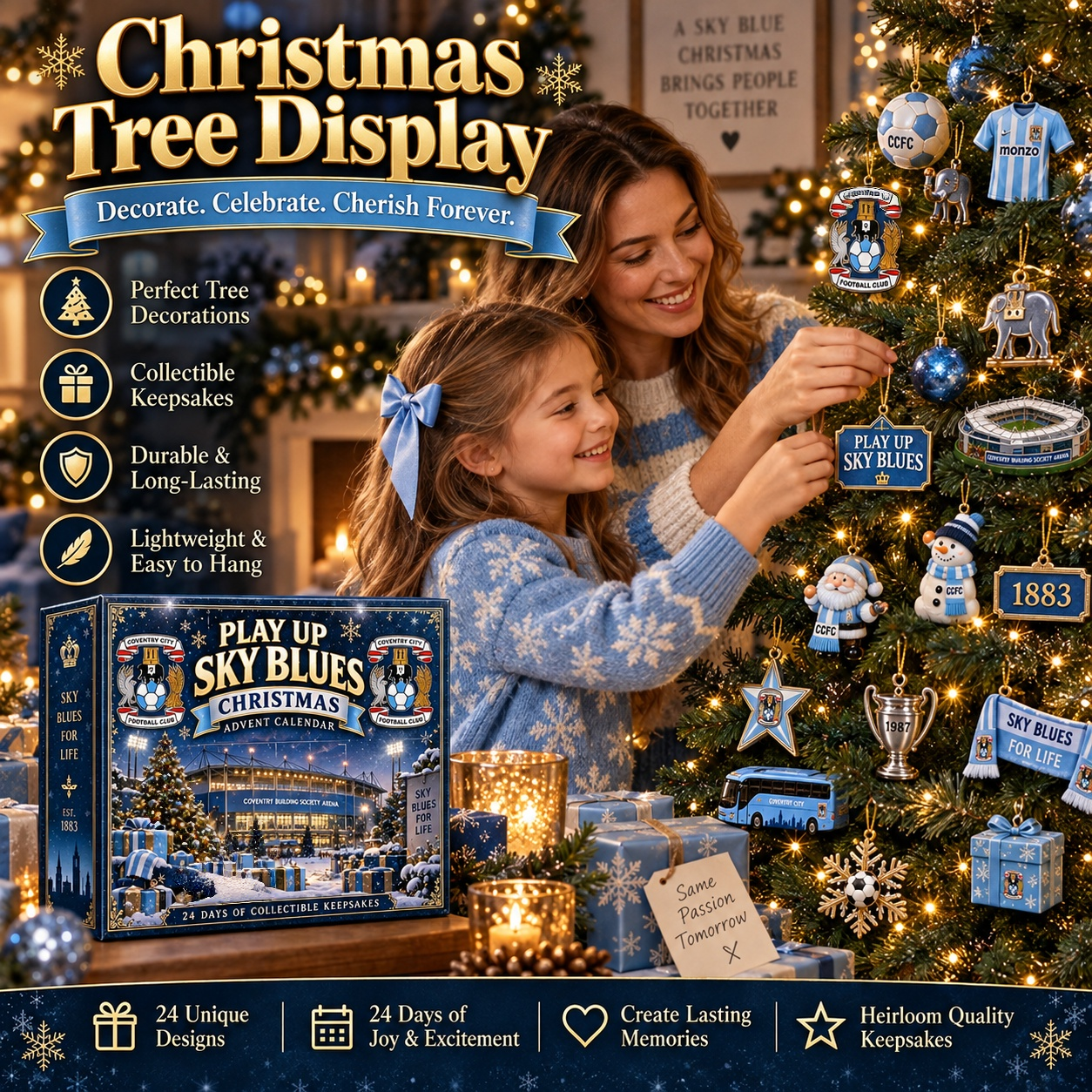 🎄 Play Up Sky Blues! Football Christmas Advent Calendar