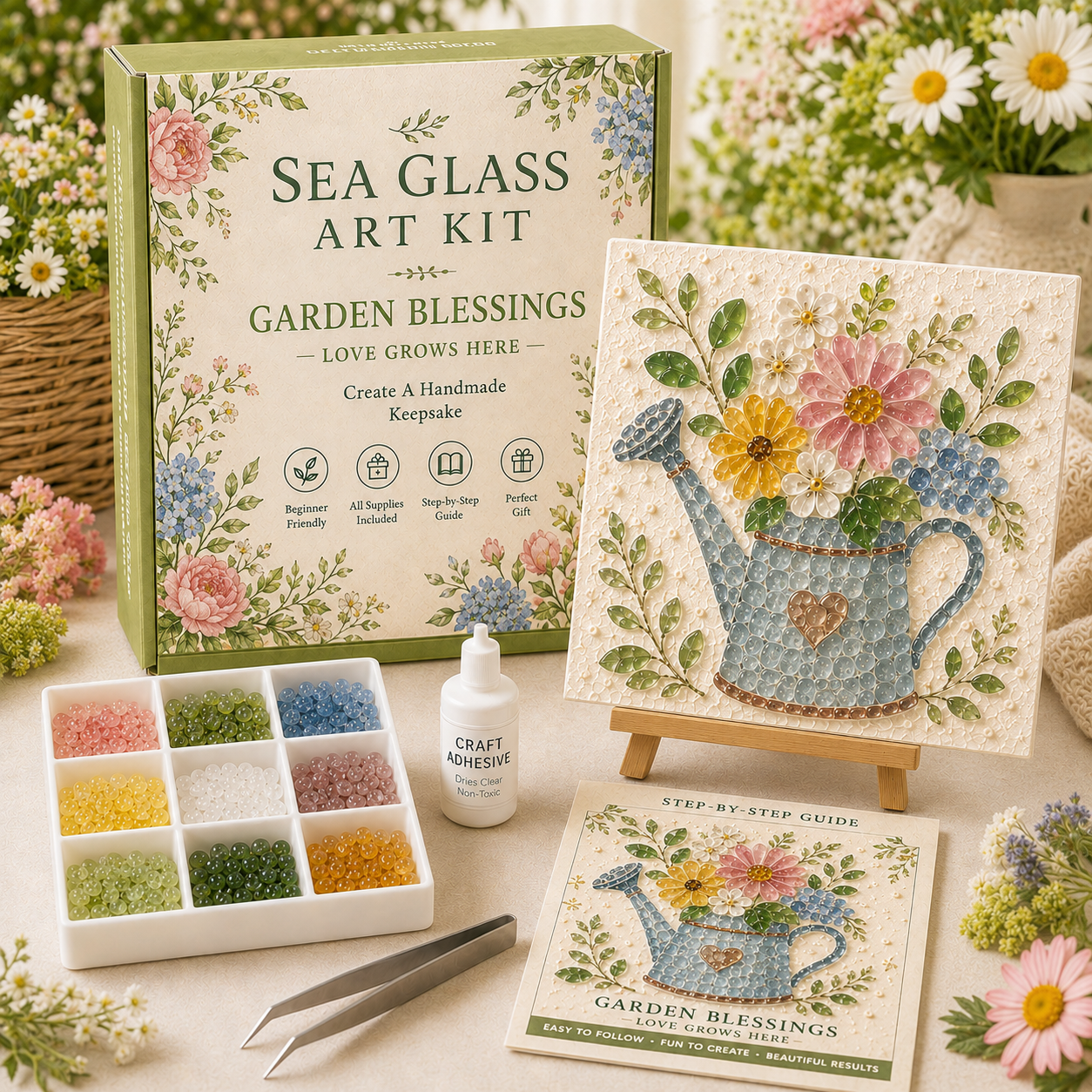 🌸 Bloom & Garden Sea Glass Art Kit Collection 