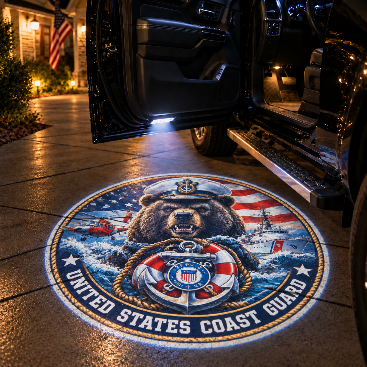 🇺🇸 Light Up Your Pride — Military Heritage Door Projector
