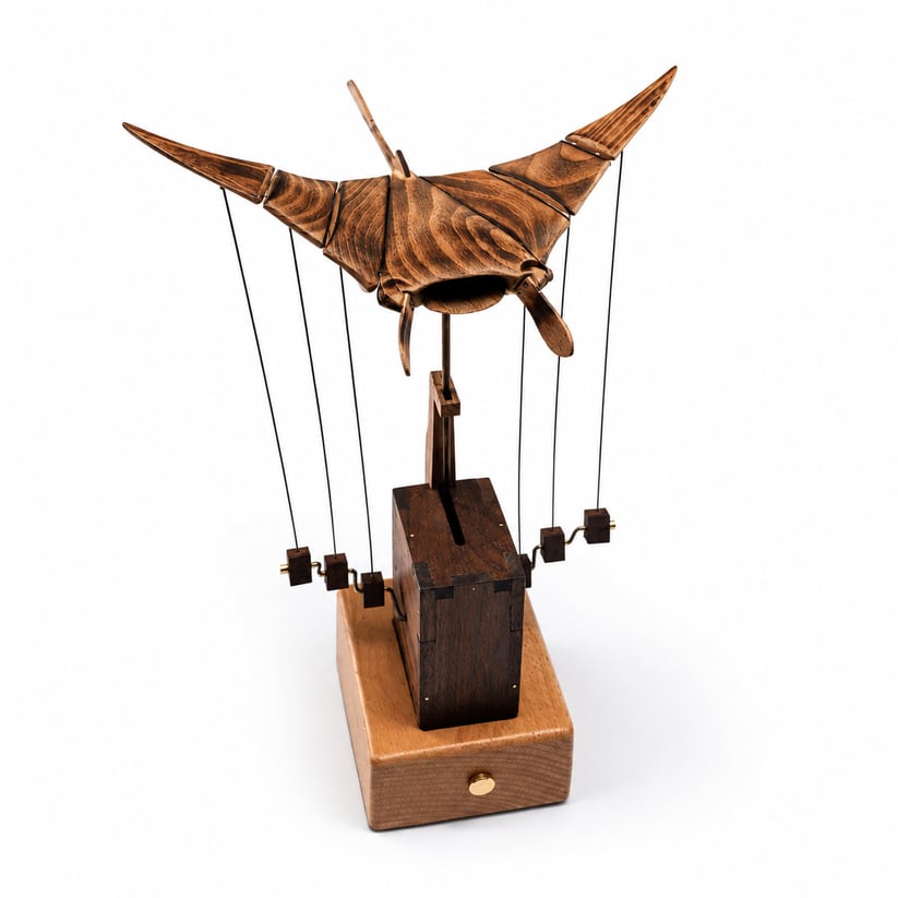 🔥FREE SHOPPING🔥-Handcrafted Wooden Ocean Animal Mechanical Model