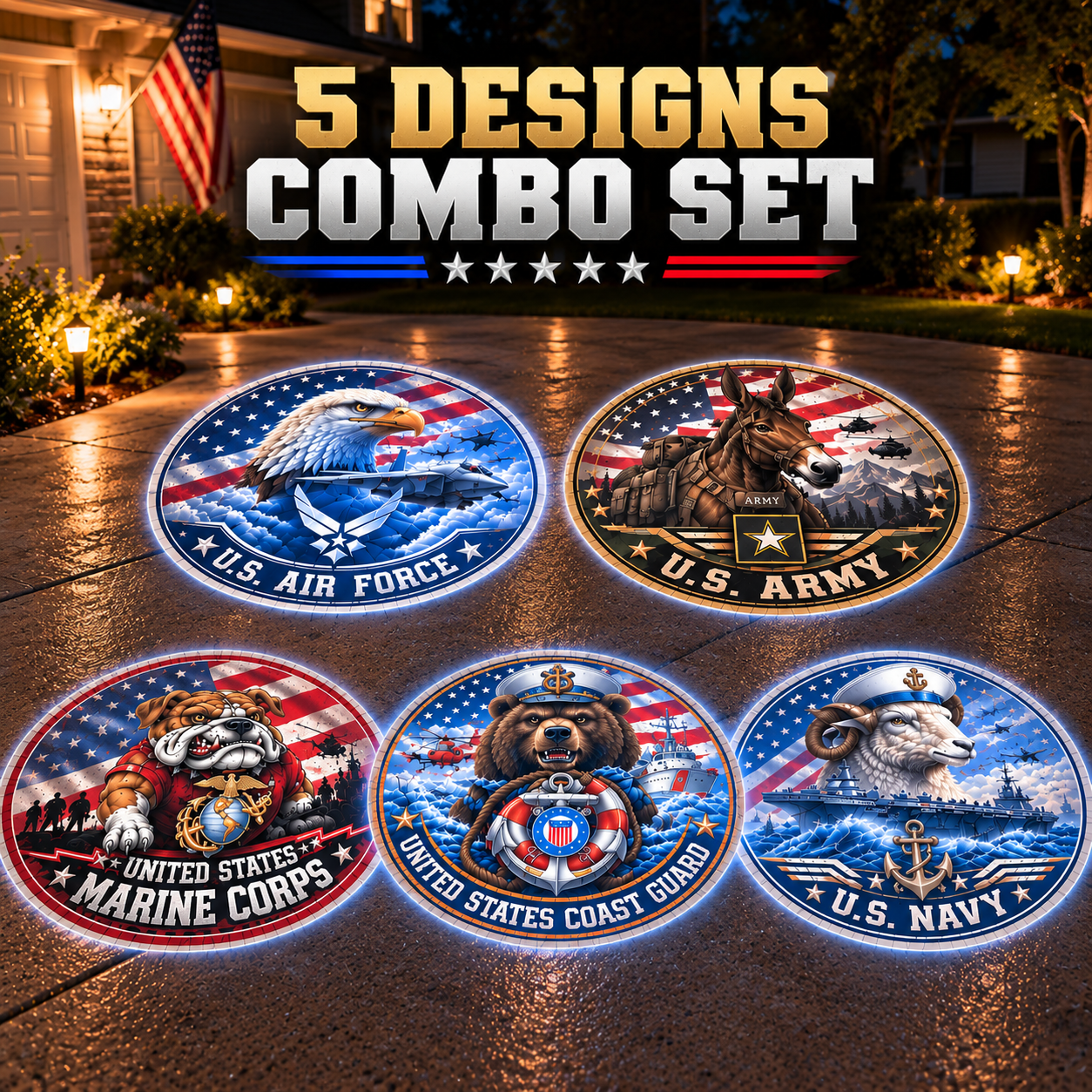 Last day 49% OFF-🎖️🇺🇸 Light Up Your Military Pride — LED Car Door Projector