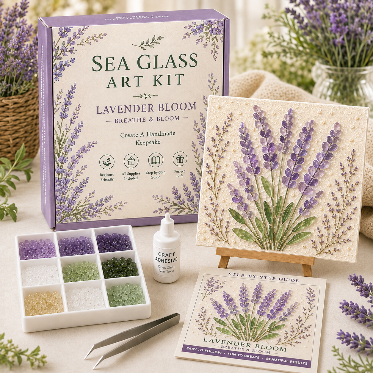 🌸 Bloom & Garden Sea Glass Art Kit Collection 