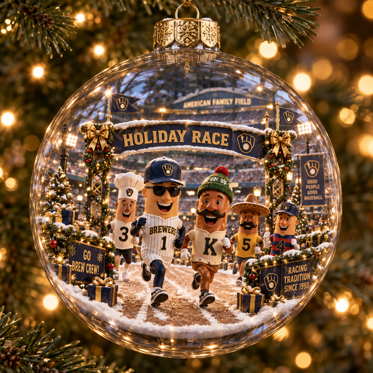 ⚾🎄 Good People. Good Baseball. – Light-Up Baseball Heritage Christmas Ornament
