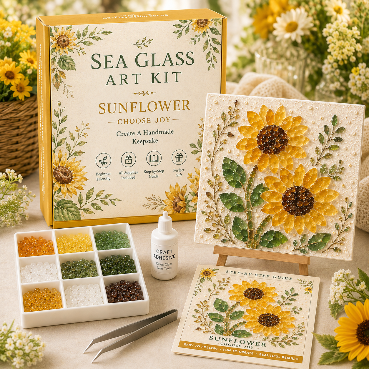 🌸 Bloom & Garden Sea Glass Art Kit Collection 
