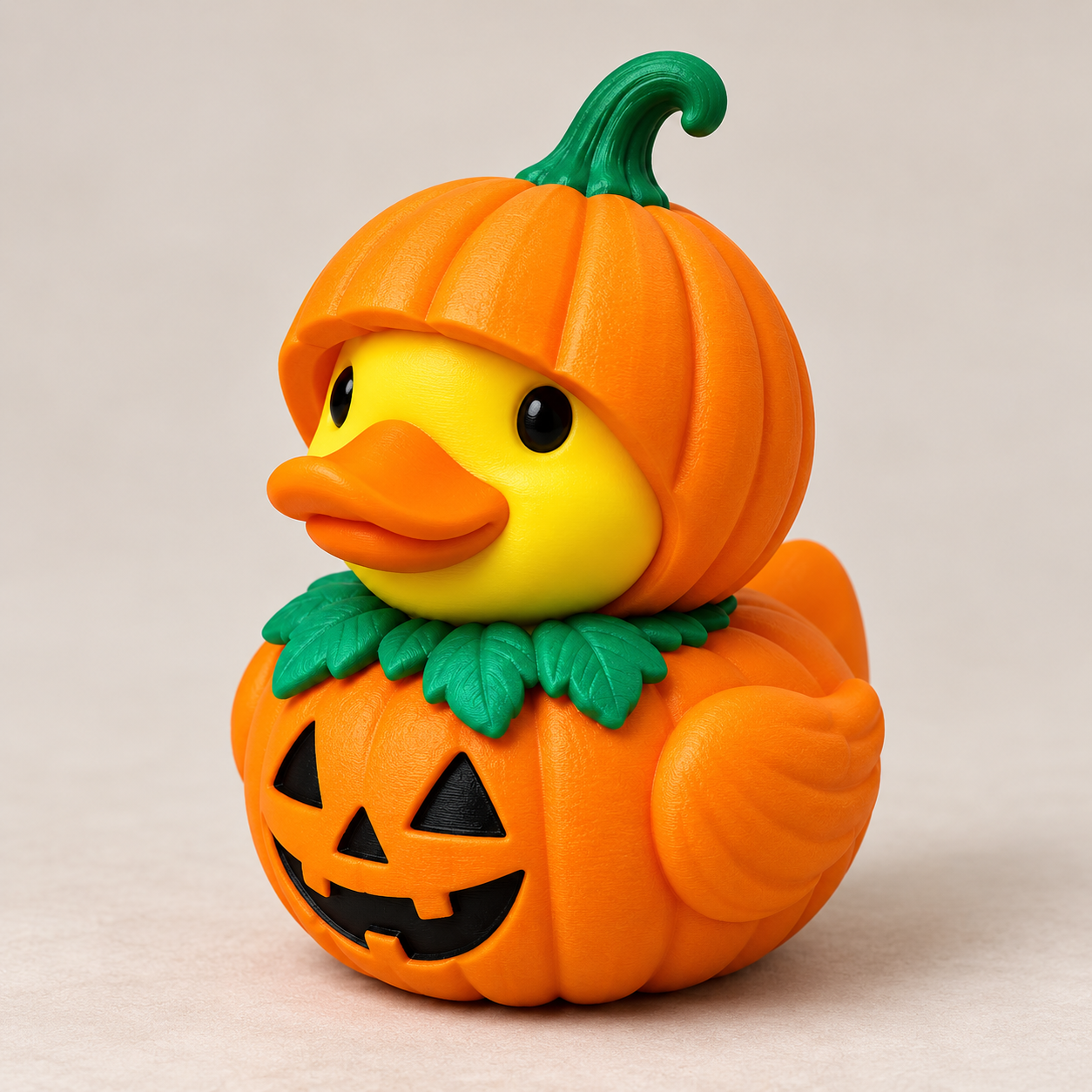 Pumpkin Duck Halloween Figurine