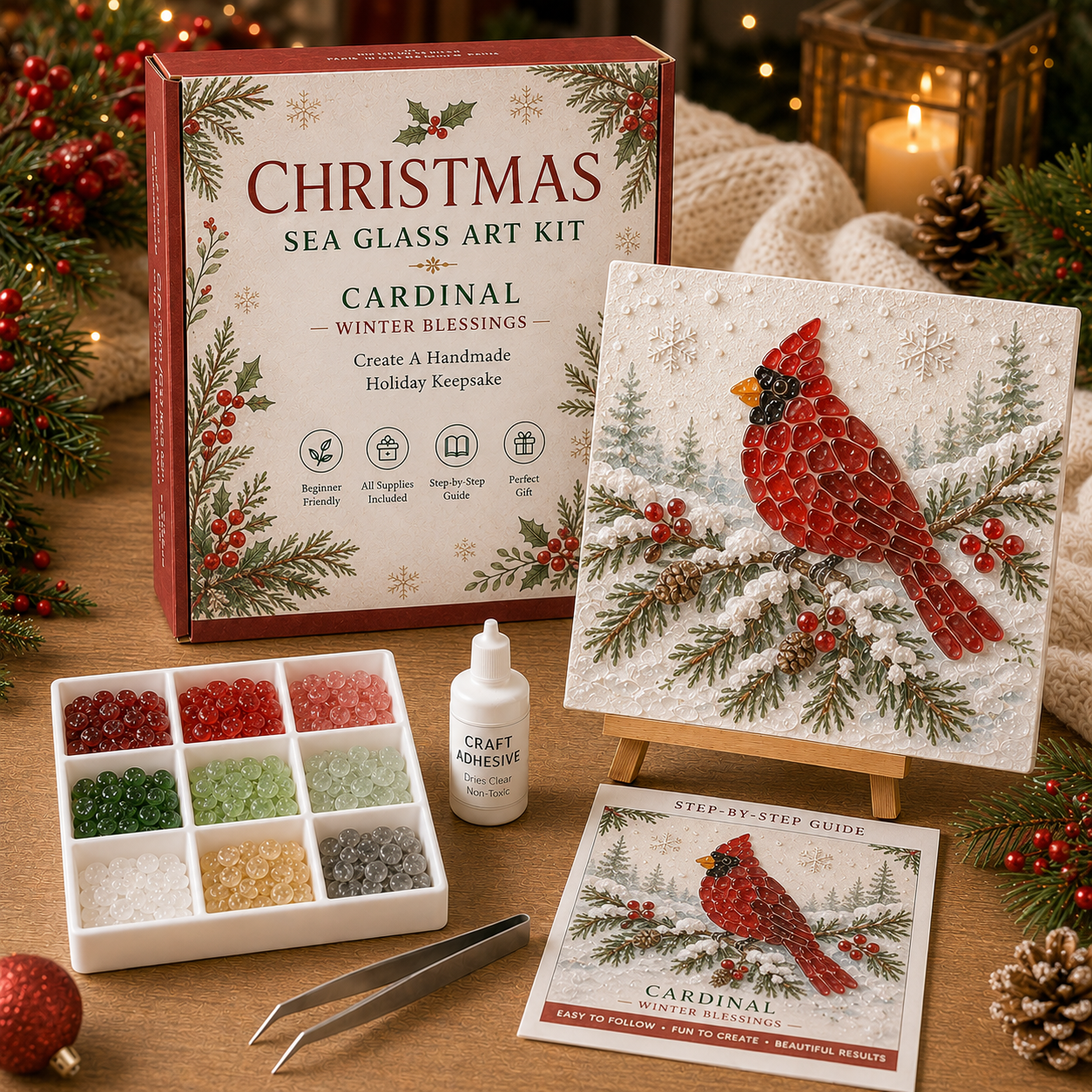 🎄Christmas Sea Glass Art Kit Collection ✨