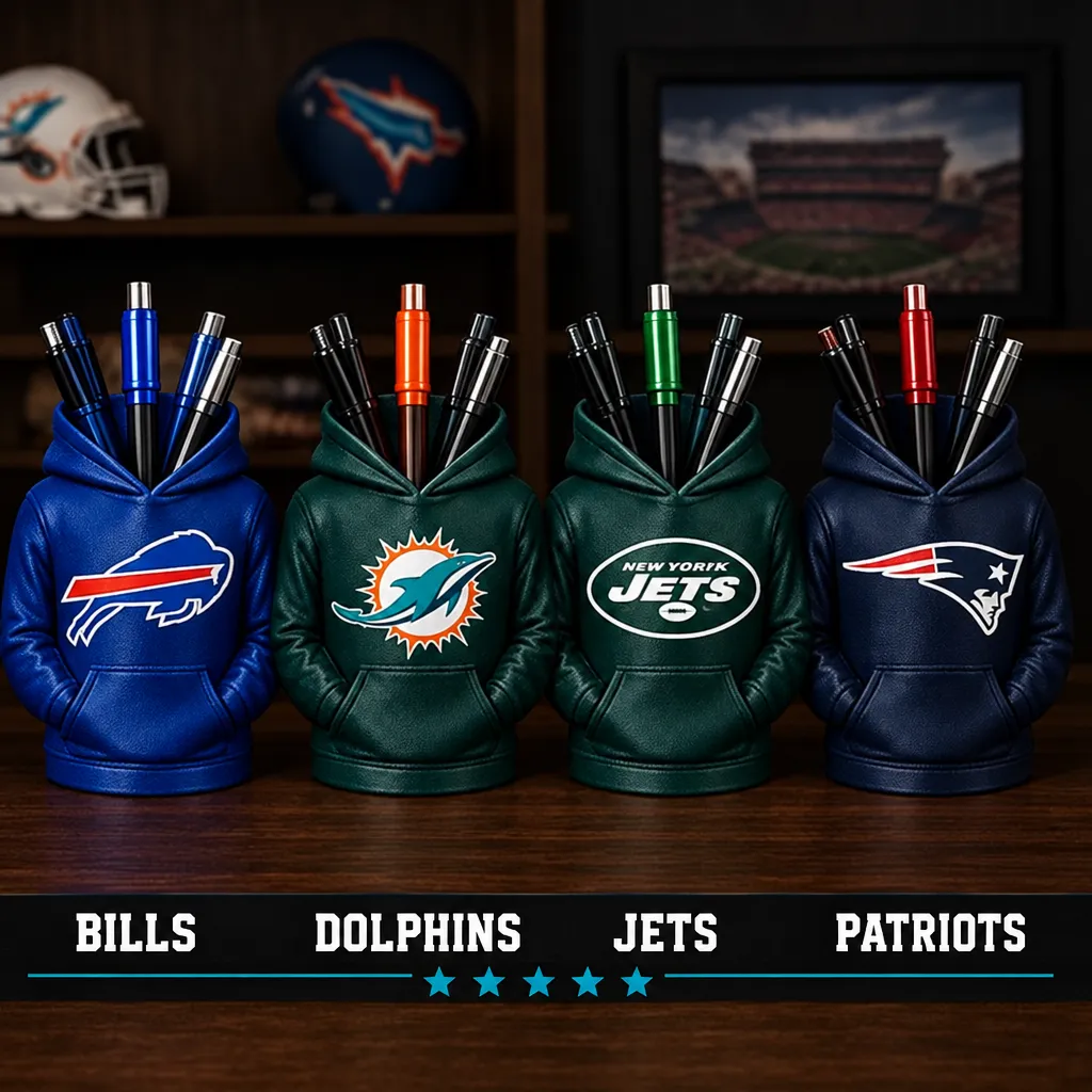 3D Printed Football Hoodie Pen Holder | Team Desk Organizer - MySpotifyGlass
