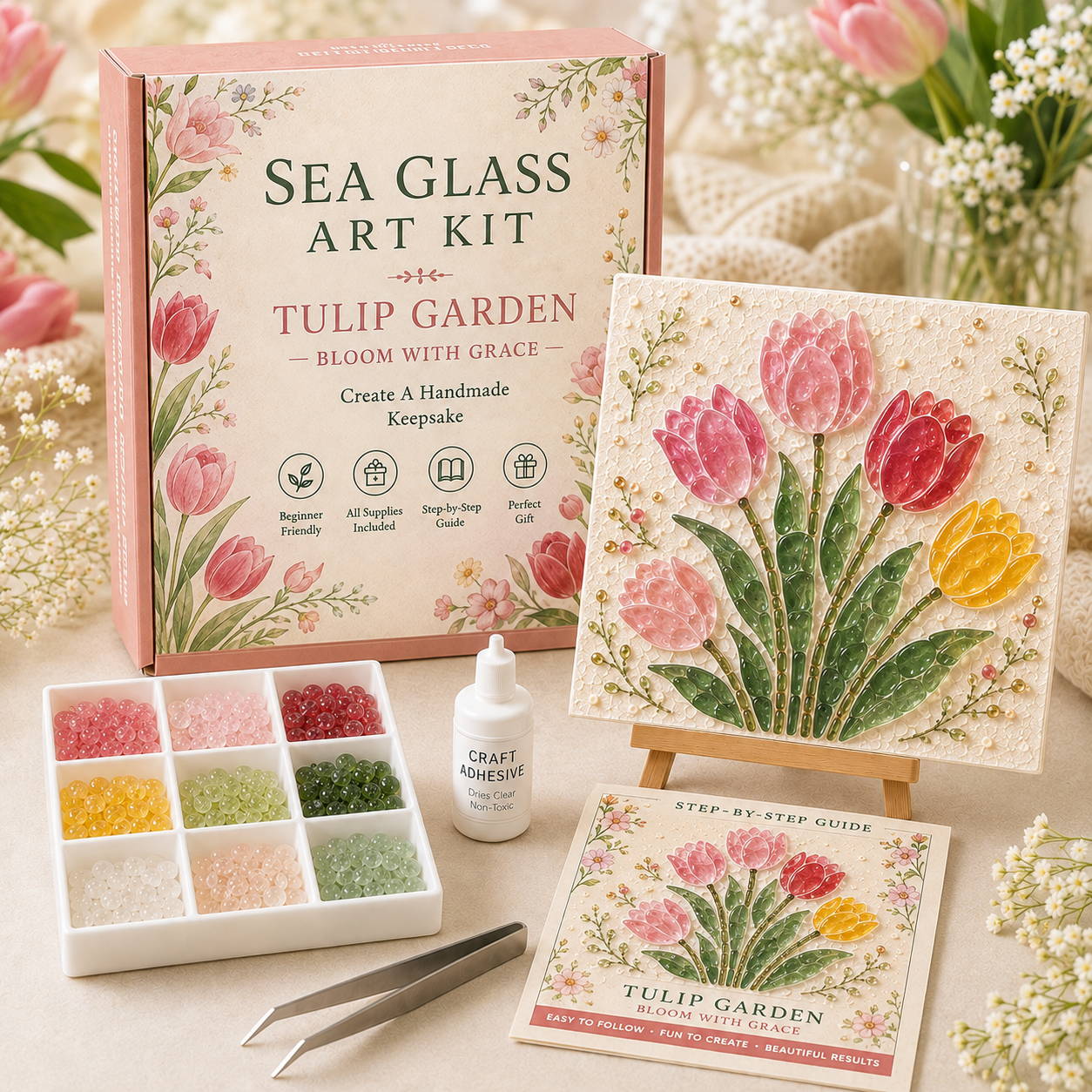 🌸 Bloom & Garden Sea Glass Art Kit Collection 