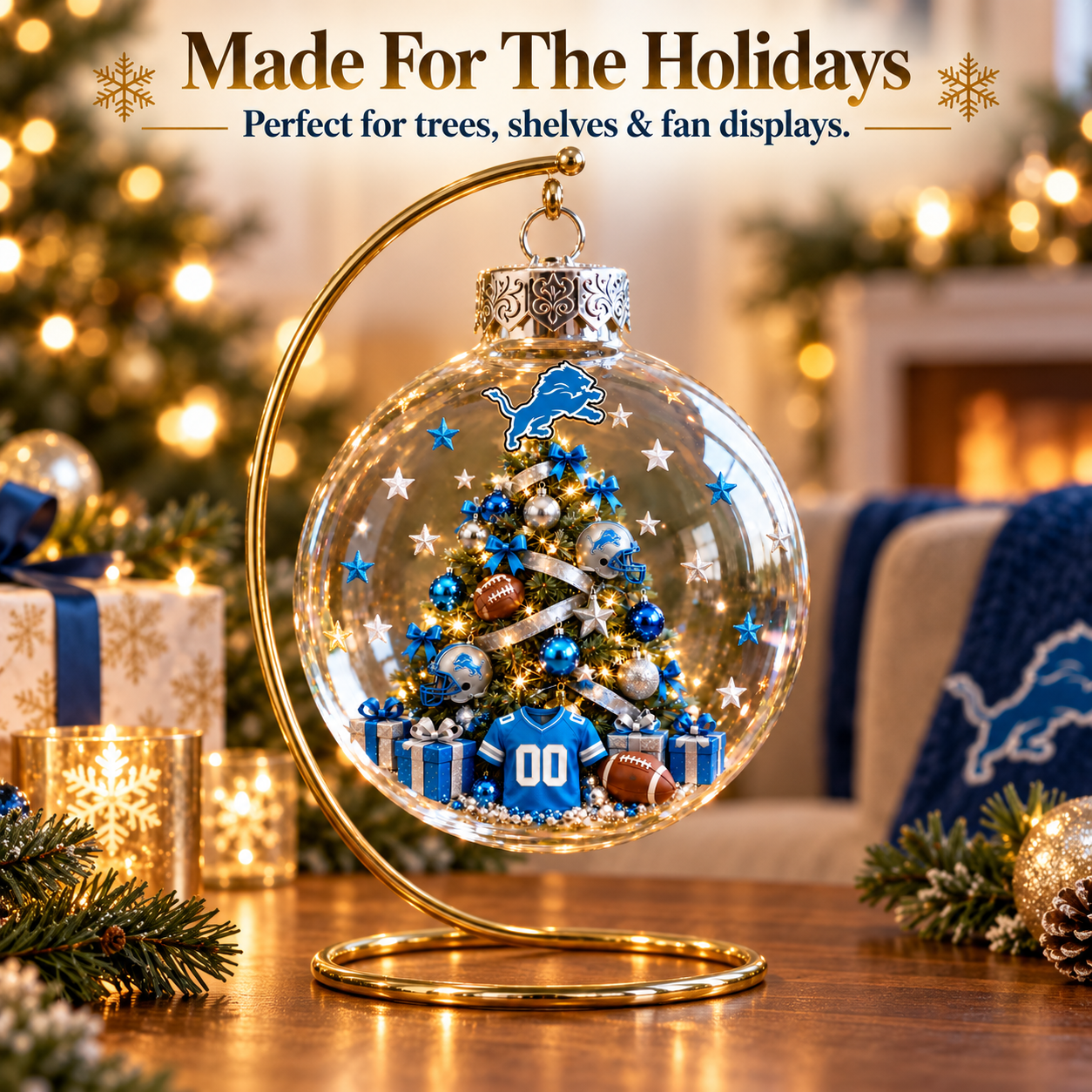 🎄 32-Team Football Christmas Tree Light-Up Ornament