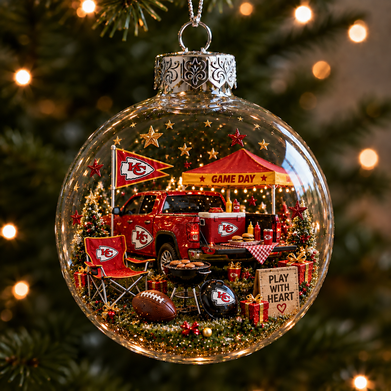 🏈RED KINGDOM Football Christmas Ornament Collection