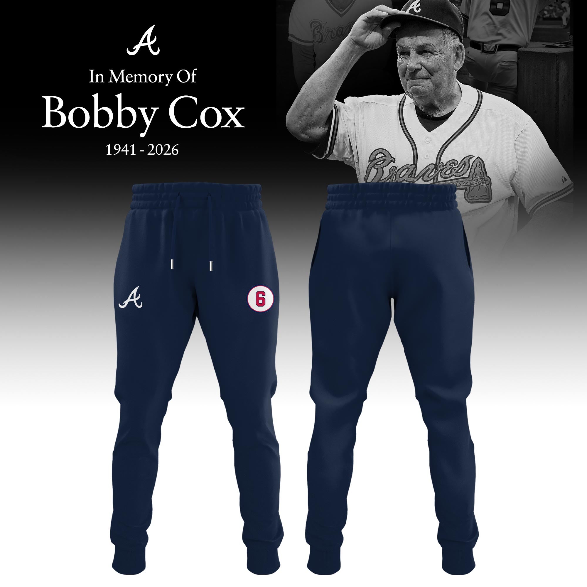 Atlanta Braves “Remembering Bobby Cox – The Legendary Manager” Hoodie