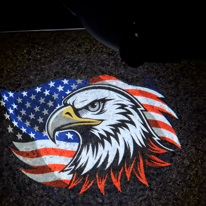 Carbon Fiber Car Door Welcome Light, HD Logo Projection Ghost Shadow Lamp, Universal Wireless Magnetic LED Courtesy Light for Car Door
