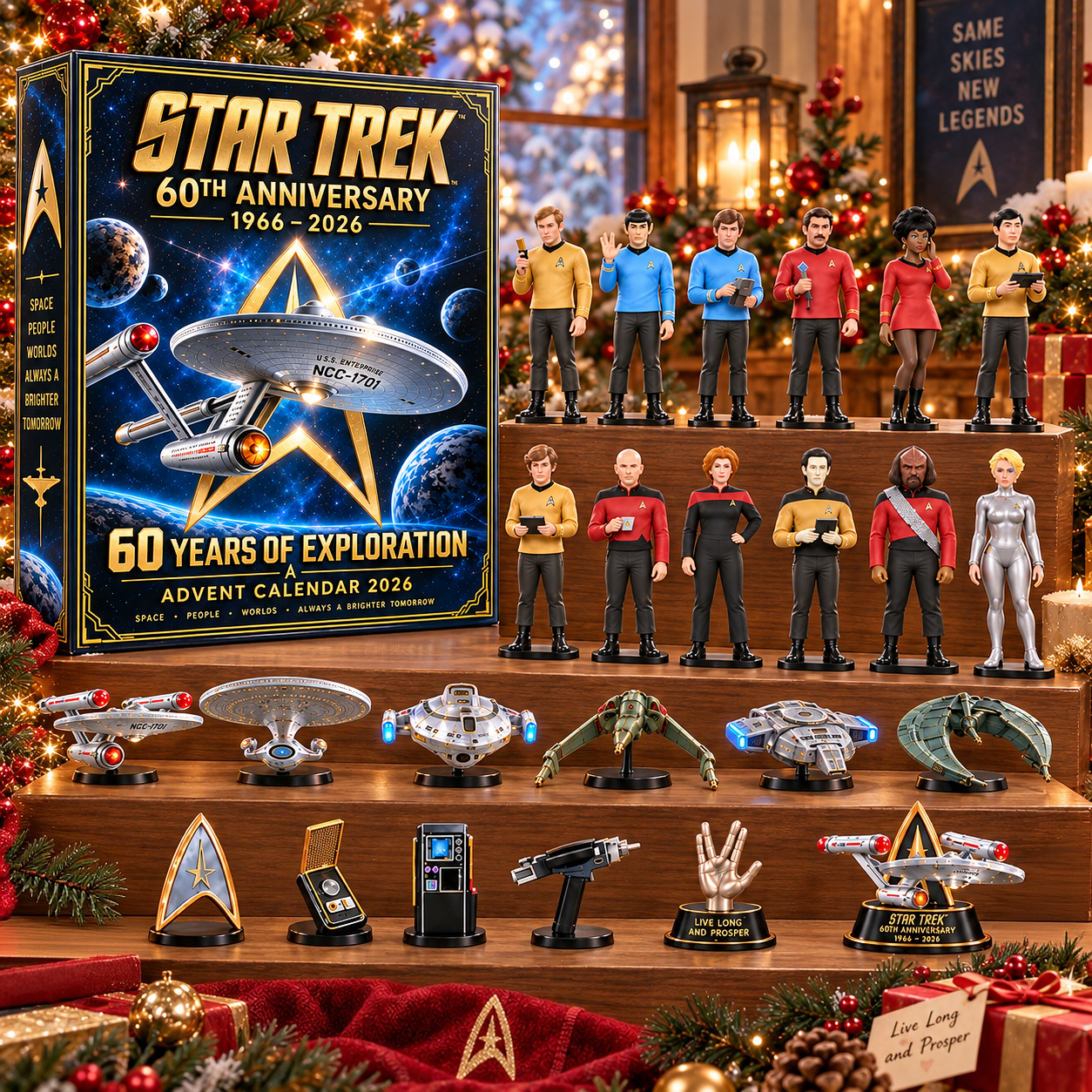 Star Trek 60th Anniversary Advent Calendar 2026 | 24 Days of Exploration Collectible Set